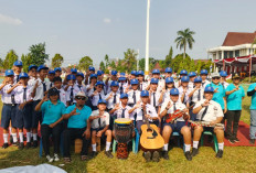Keren, Padus SMP Xaverius Lubuk Linggau Dipercaya Tampil Aubade HUT ke-81 RI Tampilkan Berbagai Lagu Nasional