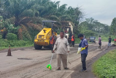 Polres dan Pemkab Musi Rawas Pantau Perbaikan Jalan Muara Beliti Muara Lakitan