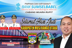 Bank Sumsel Babel Cabang Muara Rupit Ucapkan Selamat Hari Jadi Kabupaten Musi Rawas Utara ke-13 Tahun 2026