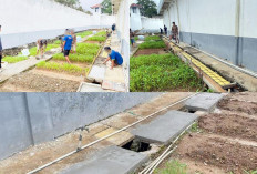 Lapas Narkotika Muara Beliti Tingkatkan Sanitasi Lingkungan melalui Pemasangan Penutup Selokan