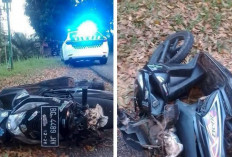 Bus Gumarang Tabrak Pengendara Sepeda Motor di Sumber Agung Lubuk Linggau 