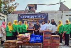 Wujud Kepedulian, DWP Lapas Narkotika Muara Beliti Salurkan Bansos bagi Korban Kebakaran di Lubuk Linggau